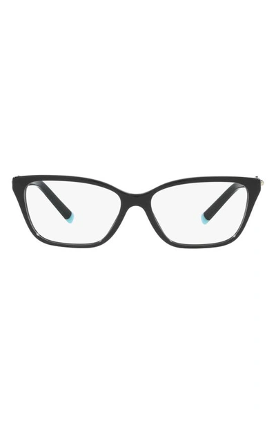 Tiffany & Co 53mm Rectangular Reading Glasses In Black