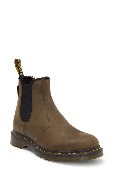 Dr. Martens 2976 Wintergrip Water Resistant Chelsea Boot In Olive Archive Pull Up