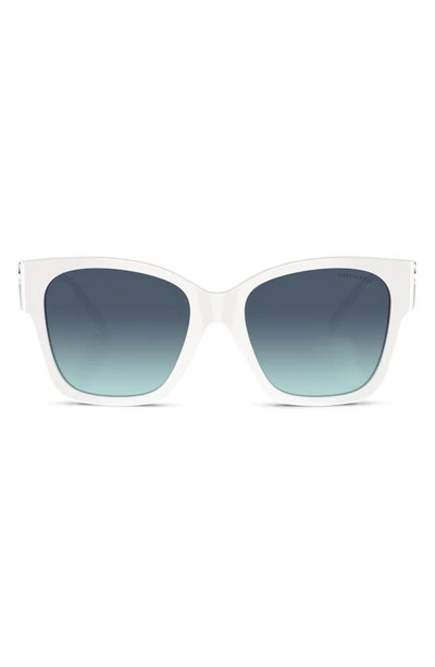Tiffany & Co 54mm Gradient Square Sunglasses In Blue