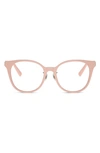 Tiffany & Co Phantos 53mm Round Optical Glasses In Pink