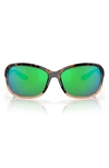 Costa Del Mar Seadrift 60mm Polarized Square Sunglasses In Green Tort