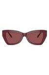 Michael Kors Montecito 52mm Cat Eye Sunglasses In Dark Red