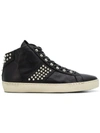 Leather Crown M Iconic Hi-top Sneakers In Black