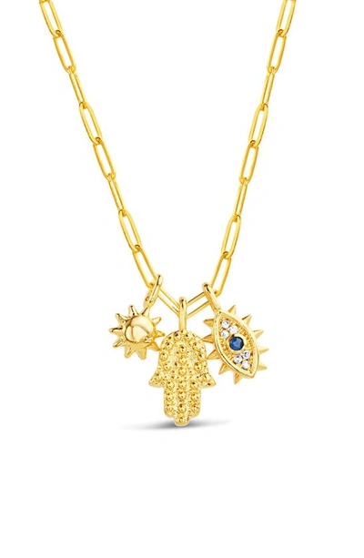 Paige Harper Cz Charm Pendant Necklace In Gold