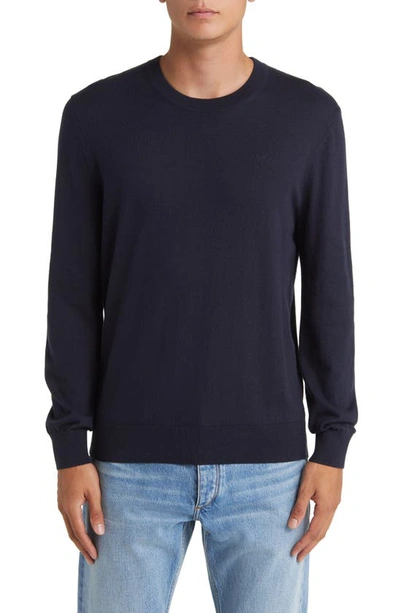 Apc Pull Julio Cotton & Cashmere Crewneck Jumper In Marine Kaki