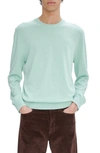 Apc Julio Logo-embroidered Cotton And Cashmere-blend Sweater In Green