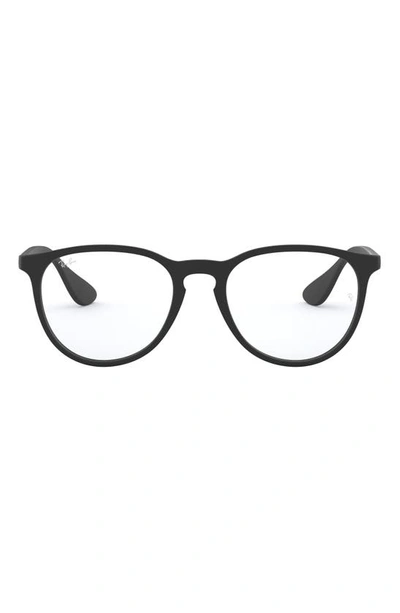 Ray Ban Unisex Erika 51mm Keyhole Optical Glasses In Rubber Black