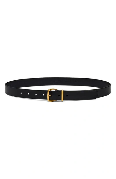 Madewell The Essential Leather Belt In True Black