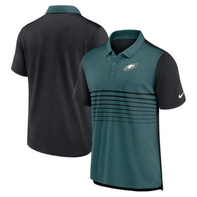 Nike Black/teal Philadelphia Eagles Fashion Performance Polo