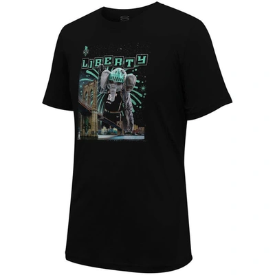 Stadium Essentials Unisex  Black New York Liberty Mascot Mania T-shirt