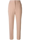 Msgm Cropped Tailored Trousers - Neutrals In Nude & Neutrals