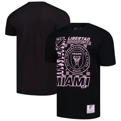 Mitchell & Ness Men's  Black Inter Miami Cf Striker T-shirt