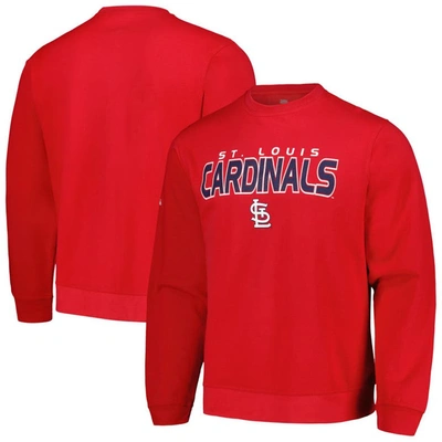 Stitches Red St. Louis Cardinals Pullover Sweatshirt