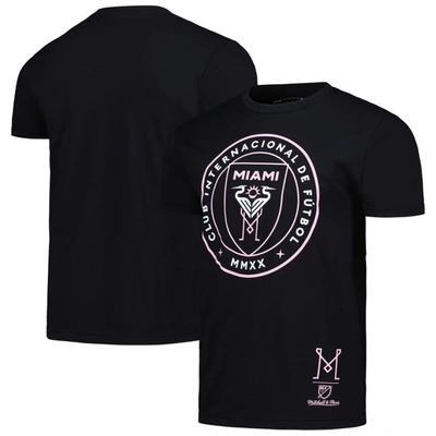 Mitchell & Ness Men's  Black Inter Miami Cf Crest T-shirt