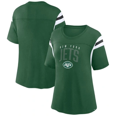 Fanatics Branded Green New York Jets Classic Rhinestone T-shirt