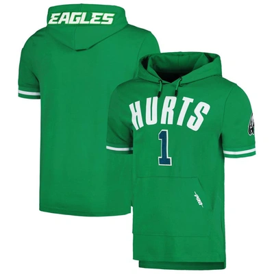 Pro Standard Men's  Jalen Hurts Kelly Green Philadelphia Eagles Player Name And Number Hoodie T-shirt
