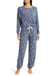 Honeydew Intimates Star Seeker Pajamas In Zealous Foliage