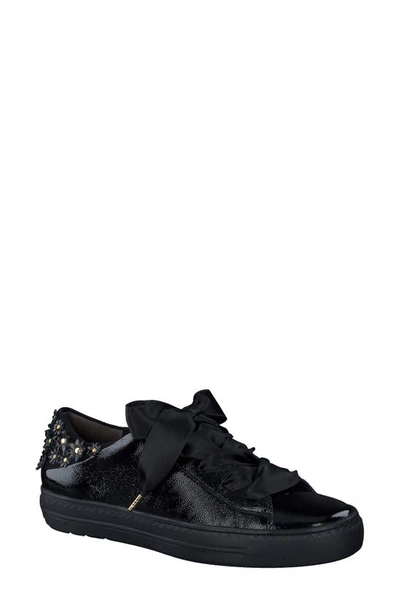 Paul Green Tiger Lilly Metallic Sneaker In Black Combo