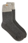 Ugg Camdyn Cozy Quarter Socks In Charcoal / Seal