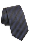 Hugo Boss Gradient Stripe Silk Tie In Dark Purple