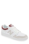 New Balance 480 Sneaker In White/ Classic Crimson