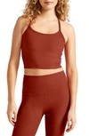 Beyond Yoga Space Dye Crop Tank In Red Sand Heather