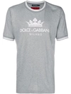 Dolce & Gabbana Cotton T-shirt With Print In Grey