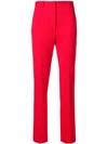 Hache High Waist Cigarette Pants In Red