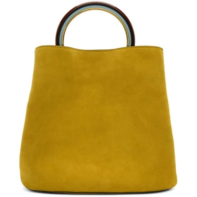 Marni Yellow Pannier Bucket Bag In 00y66 Honey
