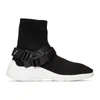 Prada Knit High-top Sneakers In Black