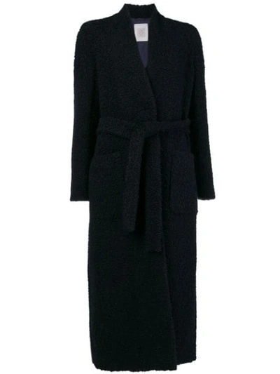 Eleventy Textured Dressing Gown - Blue