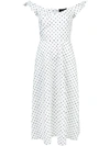 Saloni Polka-dot Ruffle Dress - White