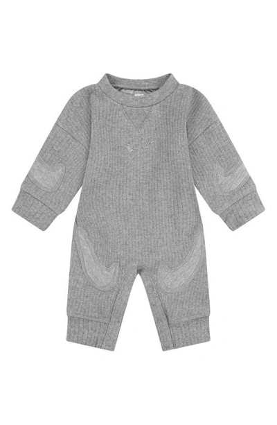 Nike Babies' Nearly Walkers Organic Cotton Rib Footie In Grey