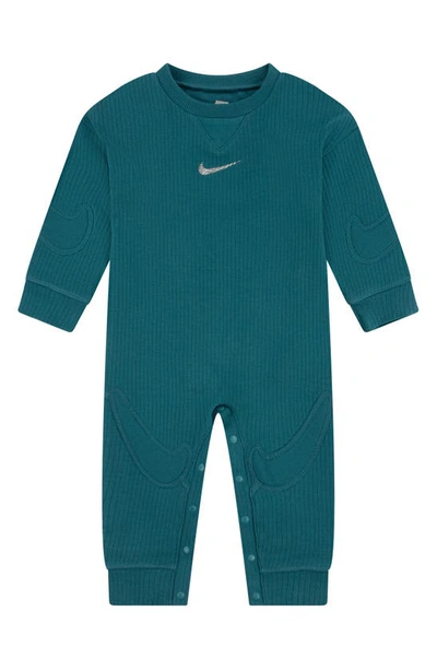 Nike Babies' Nearly Walkers Organic Cotton Rib Footie In Green