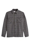 Wax London Whiting Check Overshirt In Blue