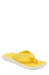 Olukai Ulele Flip Flop In Yellow Hibiscus