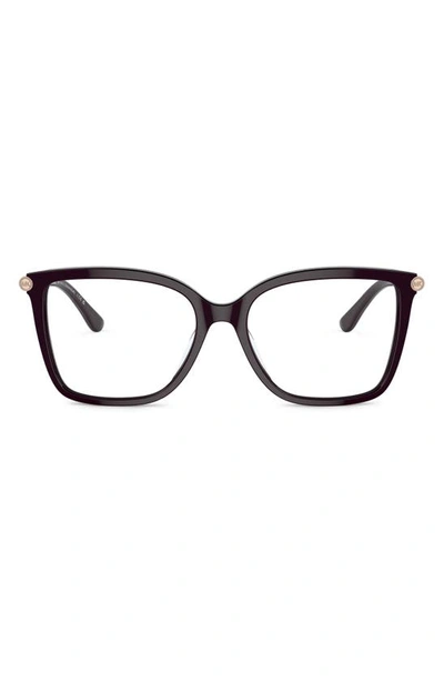Michael Kors Shenandoah 53mm Square Optical Glasses In Cordovan