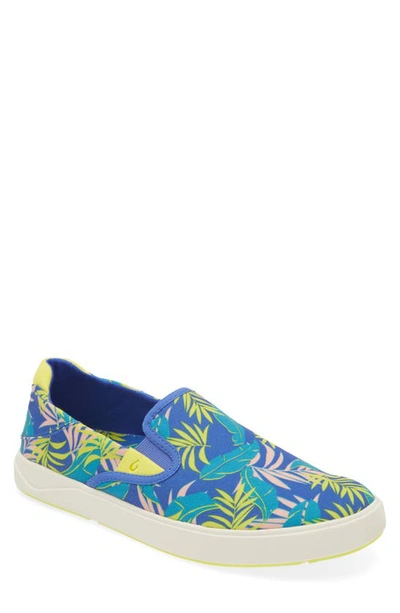 Olukai Lae'ahi Pa'i Slip-on Sneaker In Sunset Blue / Aloha