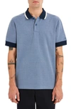 Sealskinz Ingworth Moon Print Polo In Royal Blue/ Cream