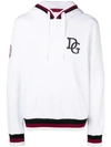 Dolce & Gabbana Dg Embroidered Hoodie - White