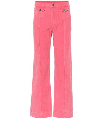 M.i.h. Jeans Paradise Corduroy Wide Leg Trousers In Pink