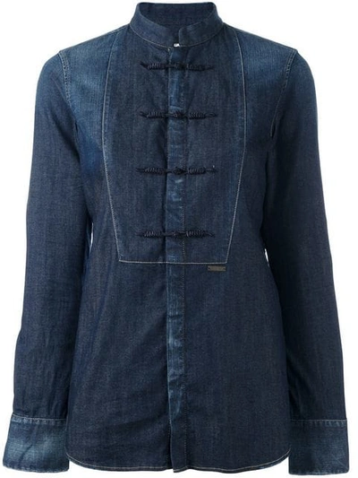 Dsquared2 'china Tux' Shirt In Blue