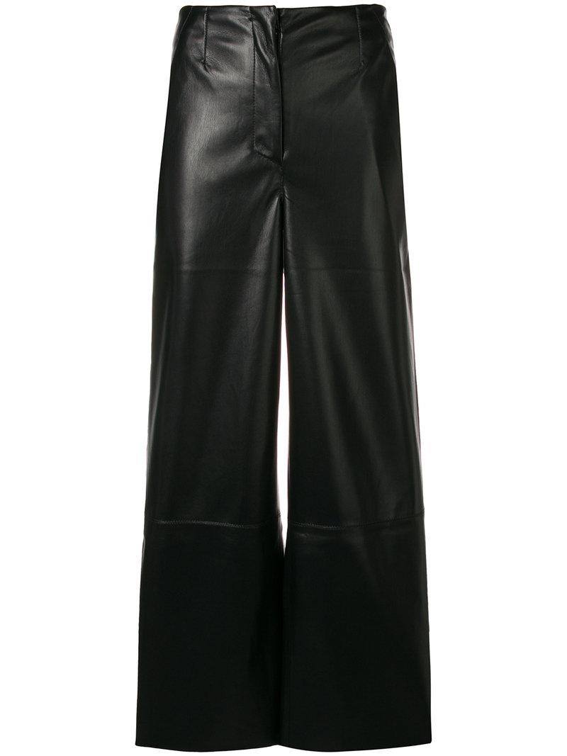Nanushka Africa Cropped Trousers - Black | ModeSens