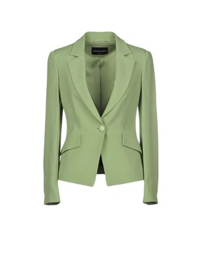 Emporio Armani Suit Jackets In Green