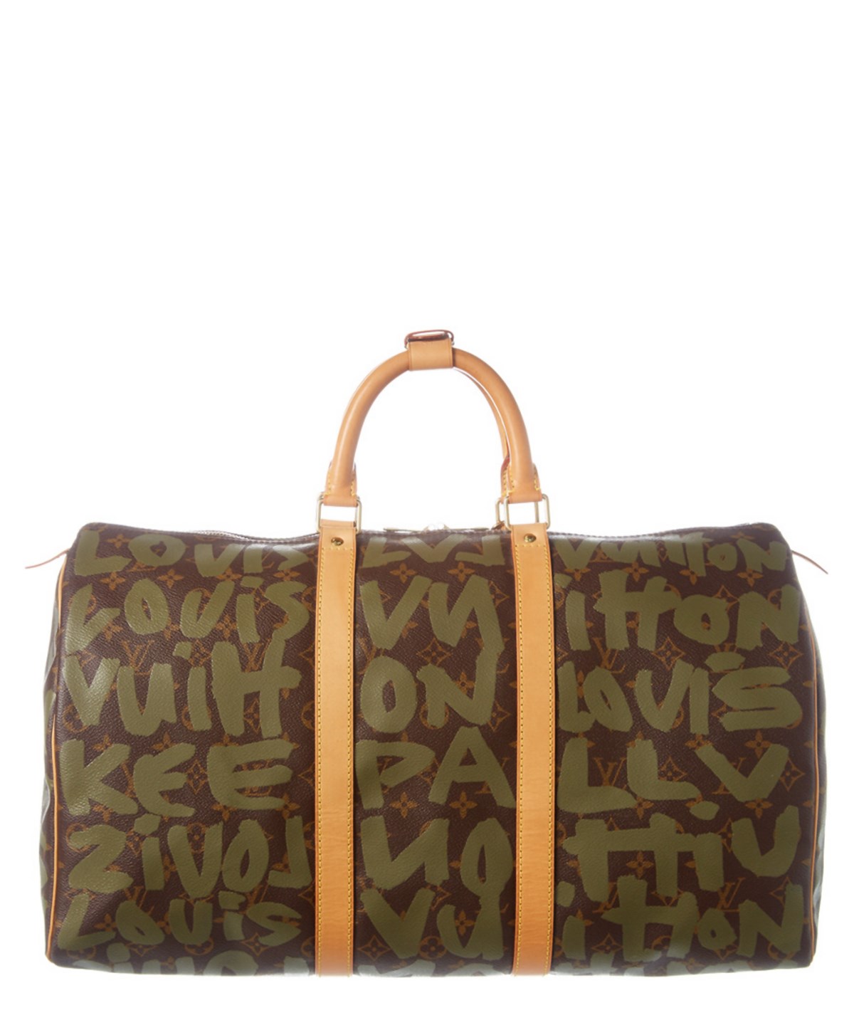 Louis Vuitton Limited Edition Stephen Sprouse Khaki Graffiti Monogram Canvas Keepall 50&#39; In No ...