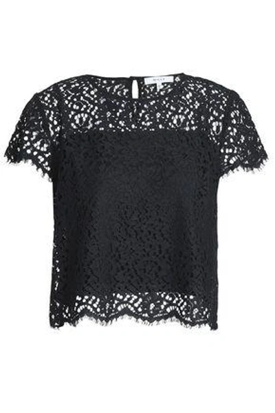 Milly Woman Corded Lace Top Black