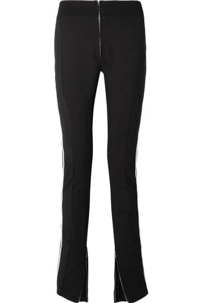 Tre Melanie Striped Stch Wool-blend Skinny Pants In Black