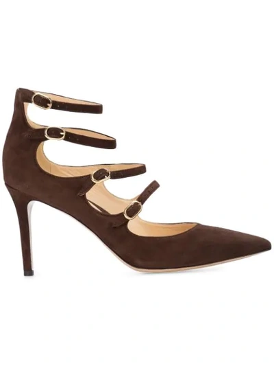 Marion Parke Mitchell Multi Buckle Pumps - Brown