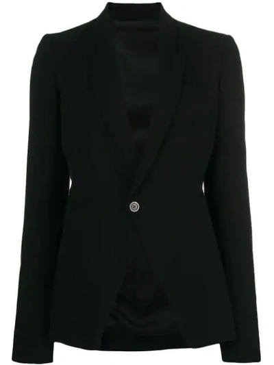 Rick Owens Classic Fitted Blazer In Black