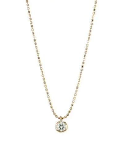 Ginette Ny Lonely Diamond Pendant Necklace In Gold